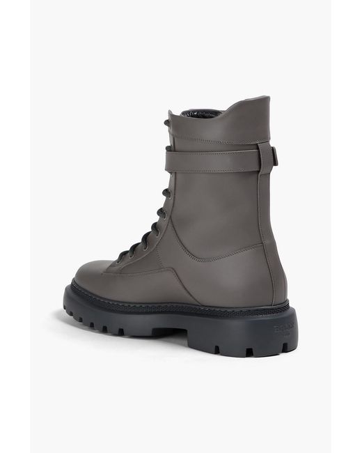 Bally Brown Giole Leather Combat Boots