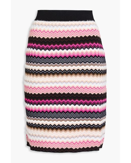 Missoni Gray Jacquard-knit Mini Skirt