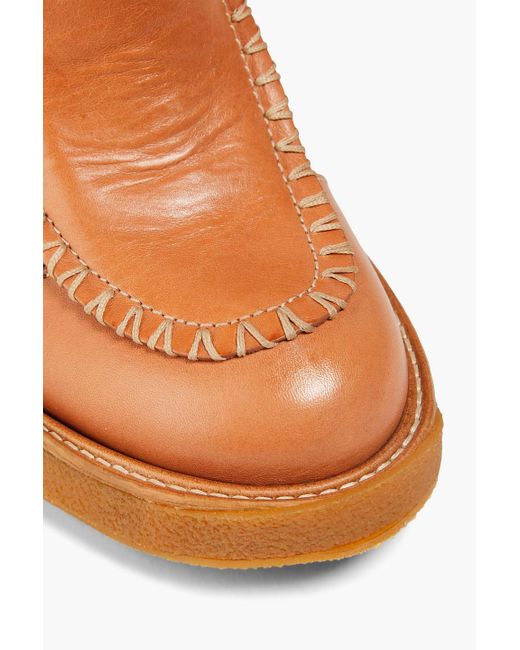 Zimmermann Brown Ankle boots aus leder mit details im überwendlichstich