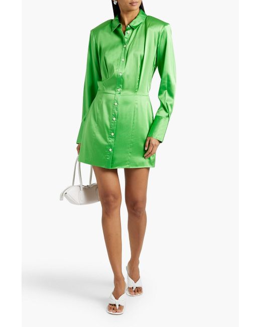 FRAME Green Hemdkleid in minilänge aus satin aus einer seidenmischung