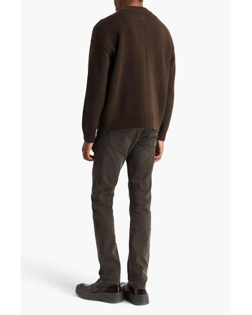 Rag & Bone Clarkson pullover aus wolle mit halblangem reißverschluss in Brown für Herren
