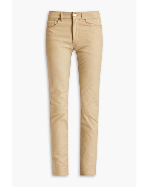 Dunhill Natural Slim-fit Cotton-twill Chinos for men