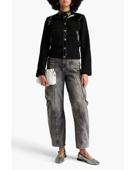 Maje Black Jacke aus tweed