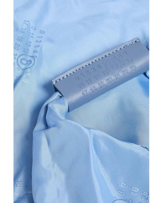 MM6 by Maison Margiela Blue Tote bag aus shell mit lederbesatz