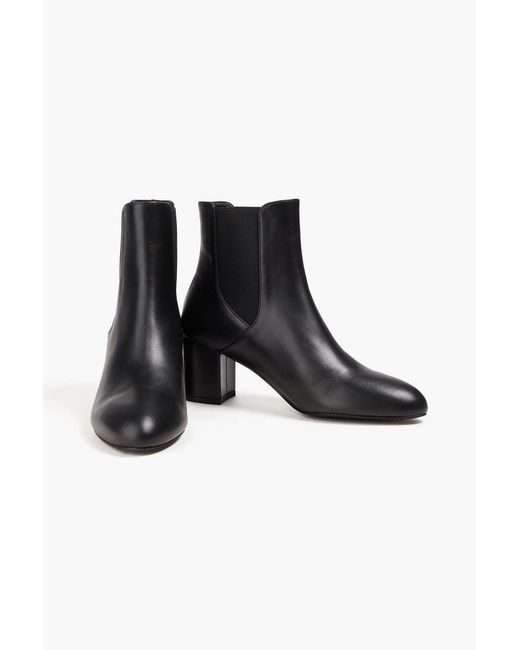 Stuart Weitzman Black Stretch-leather Ankle Boots
