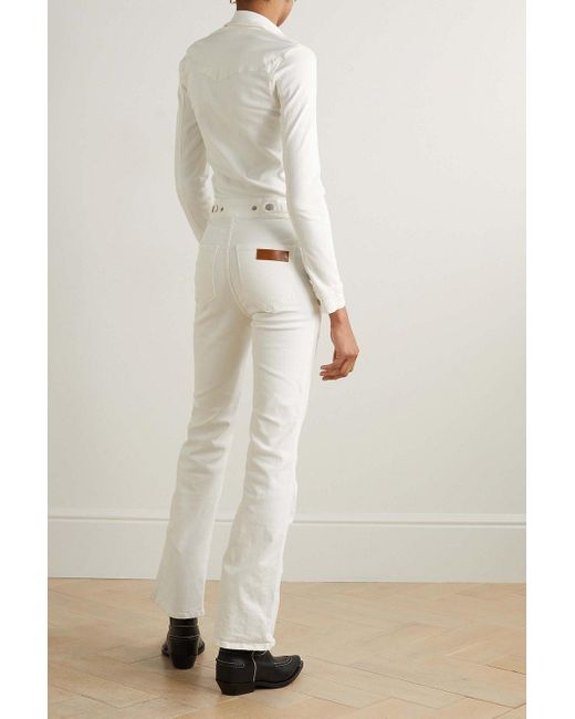 Rivet Utility White Rulebreaker Denim Jumpsuit
