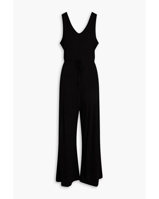 NINETY PERCENT Belted Jersey Jumpsuit in Black | Lyst Australia