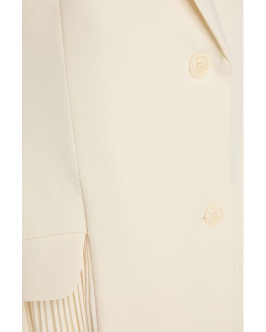 Jonathan Simkhai Natural Pleated Crepe Vest