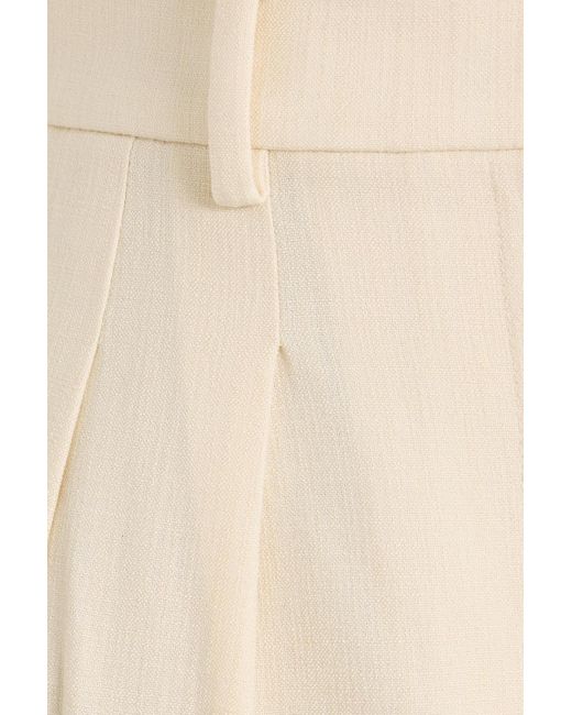 Maje Natural Pleated Woven Shorts