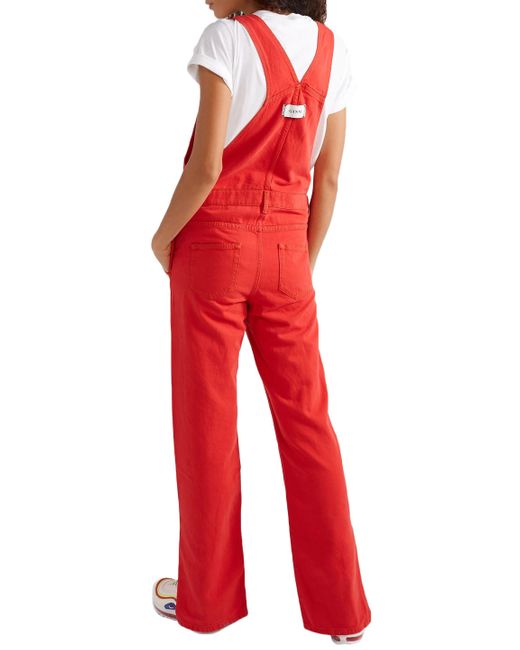 Ganni Denim Overalls Red | Lyst