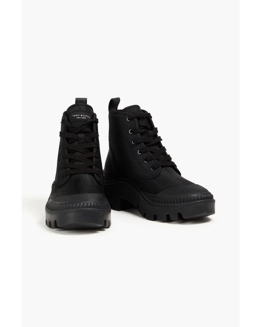 Tory Burch Black Shell Combat Boots