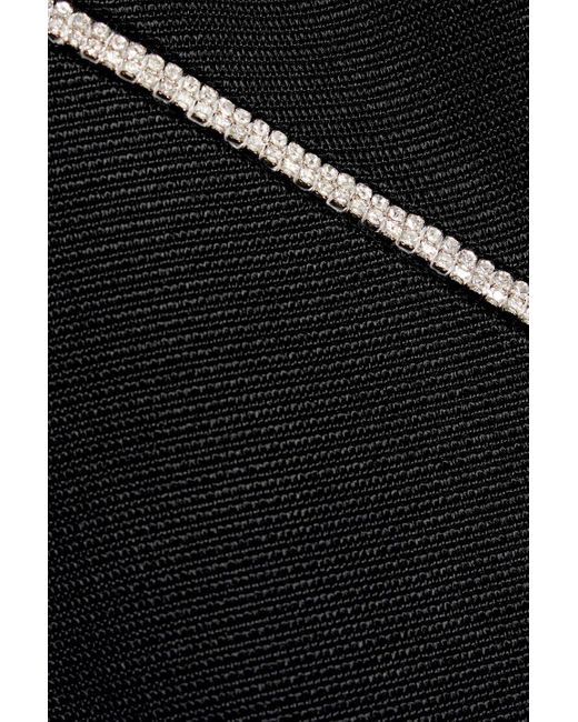 Galvan Black Crystal-embellished Stretch-knit Gown
