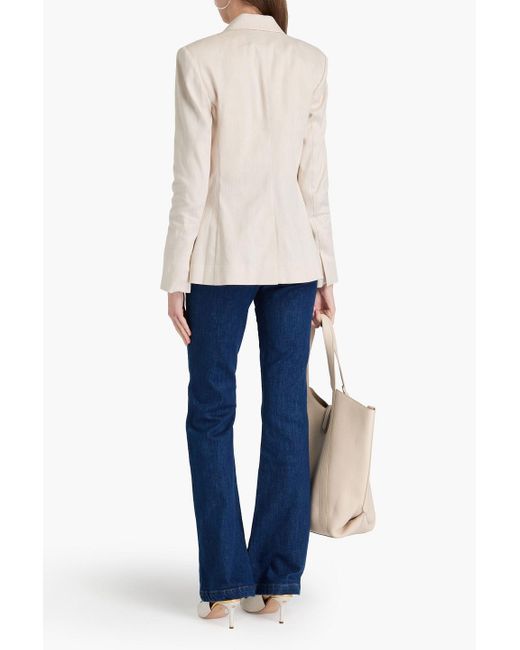 10 Crosby Derek Lam Natural Mateo Linen-blend Twill Blazer