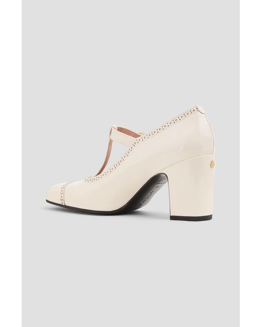 Bally White Elaile 75 Leather Mary Jane Pumps