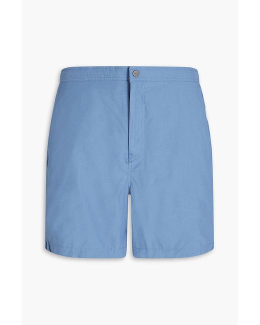 Onia Blue Calder 6e Mid-length Cotton-blend Swim Shorts for men