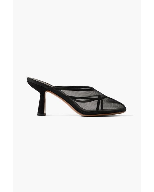 Neous Black Pherka Mesh Mules
