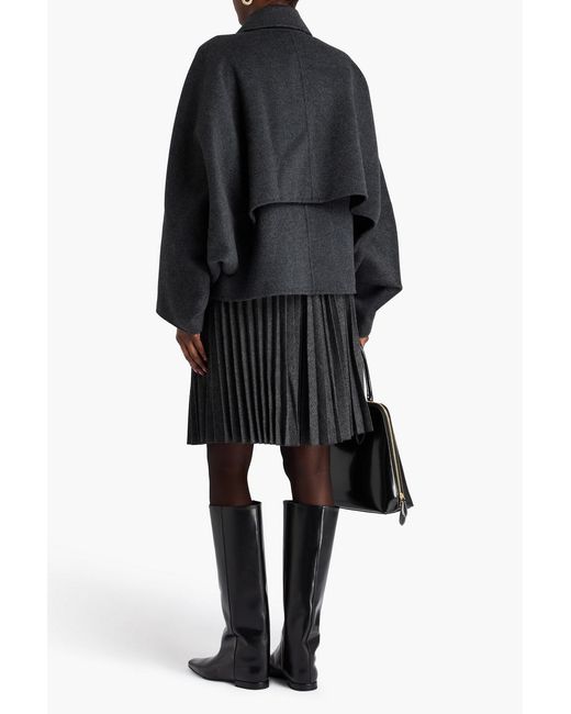 Loulou de Saison Black Camila Wool And Cashmere-Blend Felt Coat