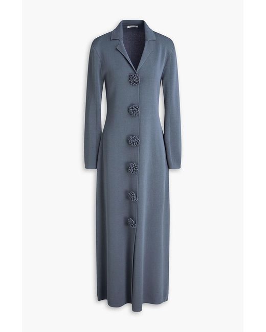 By Malene Birger Blue Rosie Stretch-knit Maxi Dress