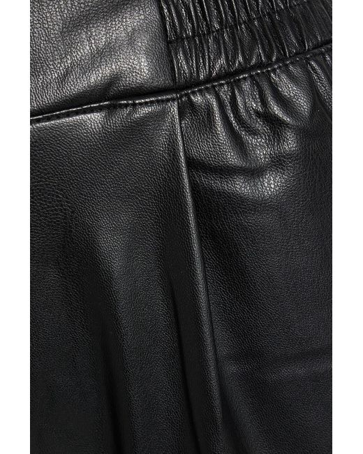 ATM Black Faux Leather Tapered Pants