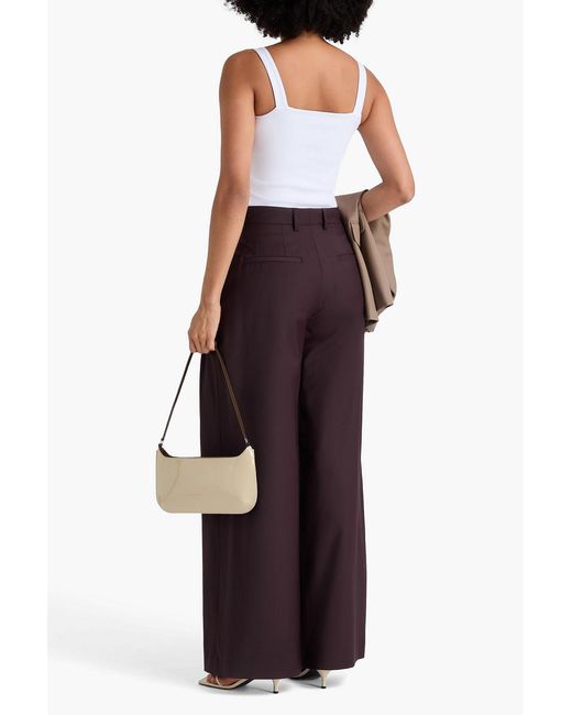 REMAIN Birger Christensen Purple Woven Wide-Leg Pants