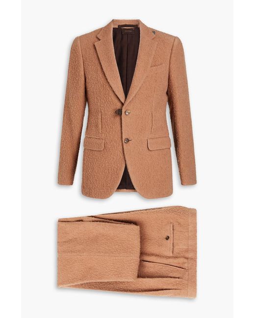 Zegna Brown Brushed Alpaca And Silk-blend Suit for men