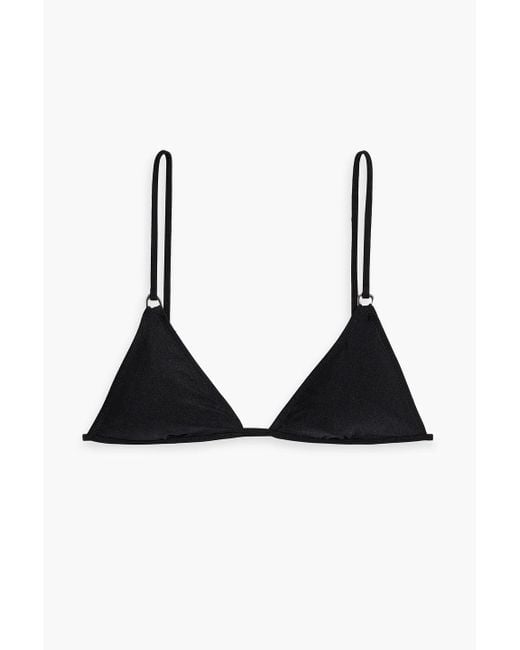 Solid & Striped Black The Ilona Triangle Bikini Top