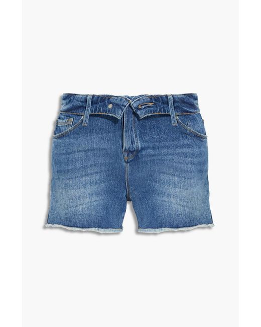 Fold Over Denim Shorts