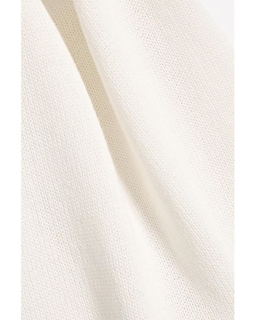 Tibi Natural Wrap-Effect Cotton Top