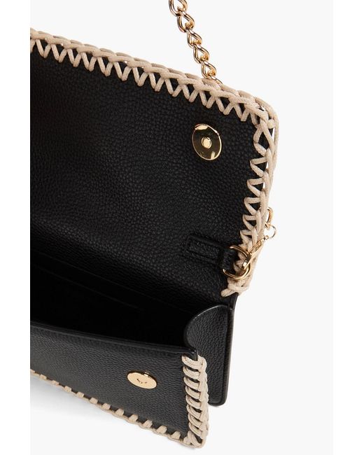 Love Moschino Black Schultertasche aus strukturiertem kunstleder