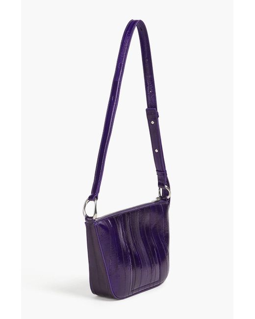 Jil Sander Purple Schultertasche aus aalleder