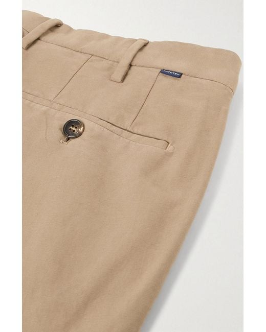 Slowear Natural Venezia 1951 Pleated Stretch-Cotton Pants for men