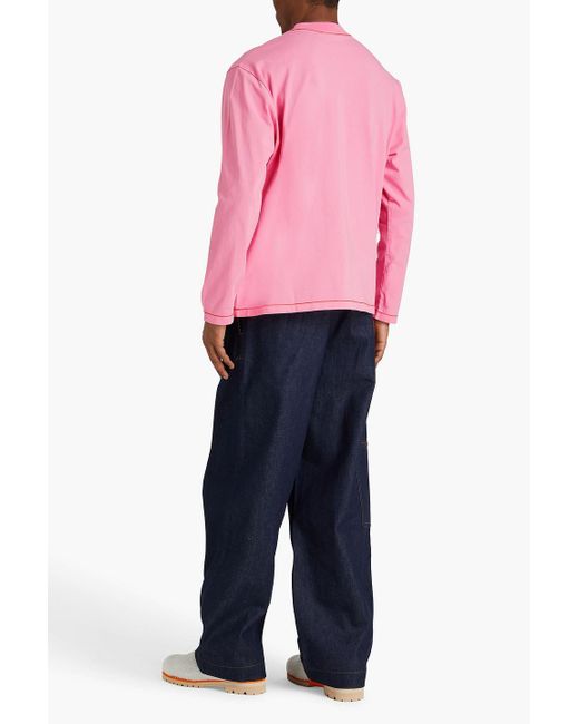 Jacquemus Pate a modeler t-shirt aus baumwoll-jersey mit logoprint in Pink für Herren