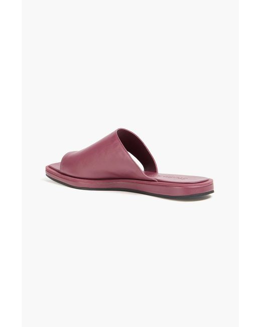 STUDIO AMELIA Red Ida Leather Slides