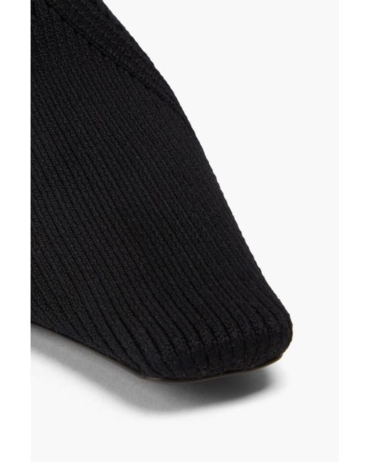Jil Sander Black Stretch-knit Slingback Pumps