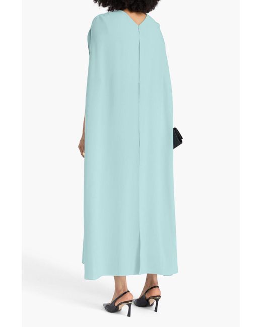 Roksanda Blue Fyera Cape-effect Crepe Midi Dress