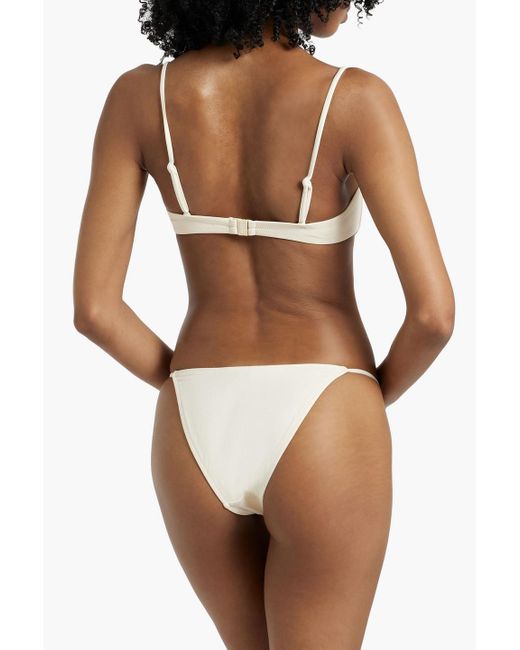 Solid & Striped White The Lolita Bow-Detailed Bikini Top