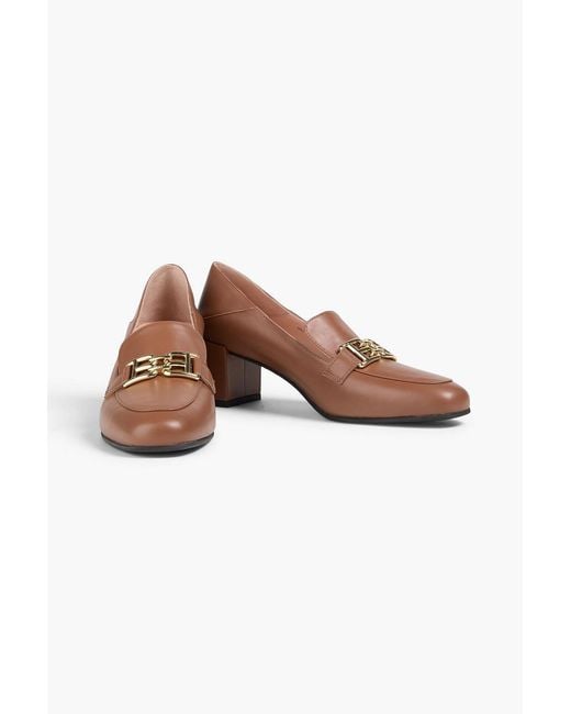 Bally Pink Bekla 50 Embellished Leather Collapsible-Heel Pumps