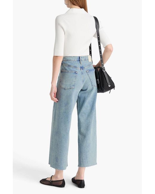Rag & Bone Blue Andi High-Rise Wide-Leg Jeans