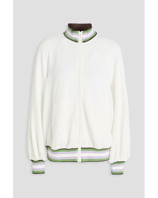 Zimmermann White Textured-Jersey Bomber Jacket
