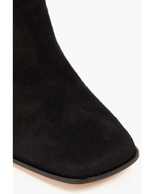 Gianvito Rossi Black Piper Suede Thigh Boots