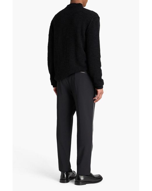 Dolce & Gabbana Blue Wool-Blend Track Pants for men