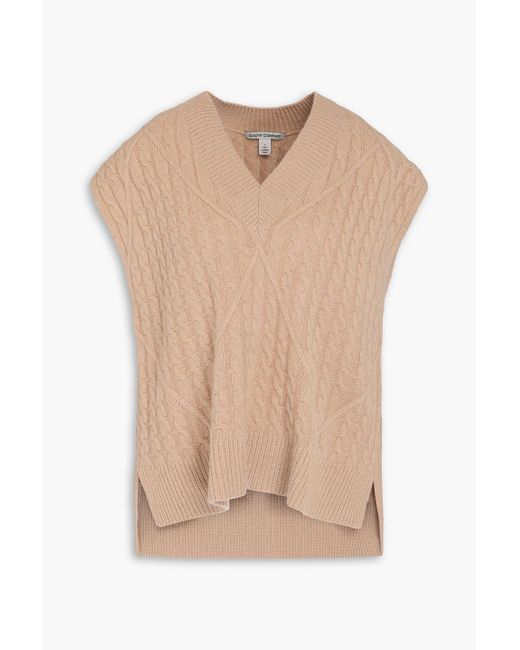 Autumn Cashmere Natural Cable-Knit Cashmere Vest