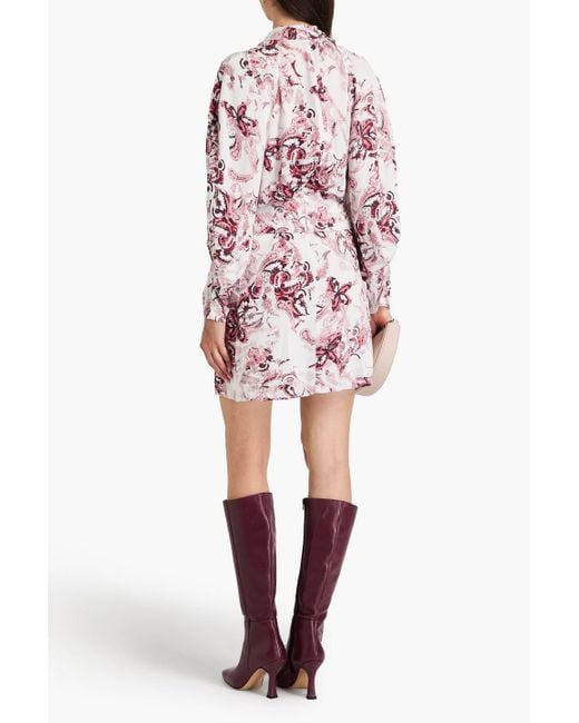 IRO White Minikleid aus crêpe mit paisley-print