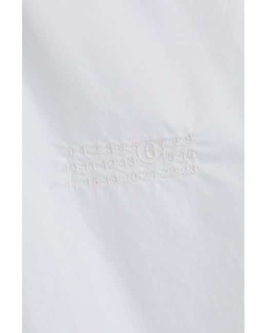 MM6 by Maison Martin Margiela White Cotton-Poplin Shirt for men