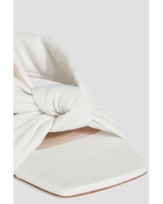 Stuart Weitzman Natural Playa Knotted Leather Sandals