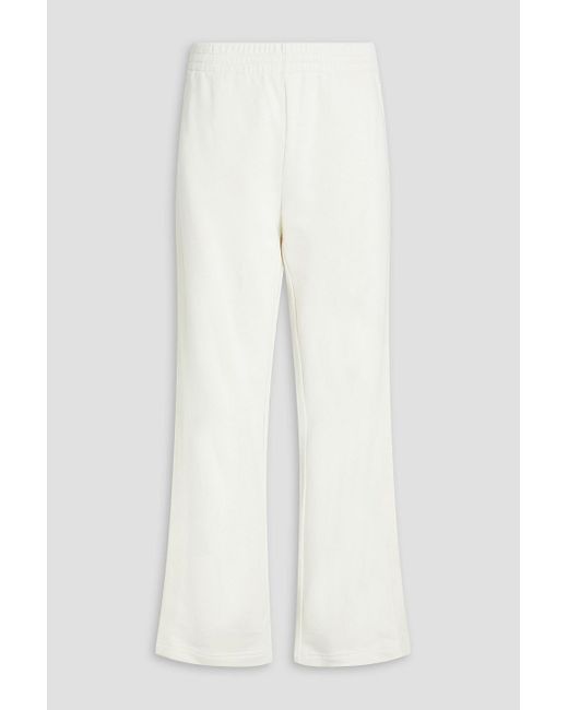 Helmut Lang White Track pants aus baumwollfrottee