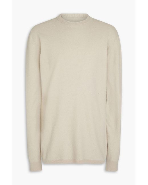 Rick Owens White Cashmere Sweater for men