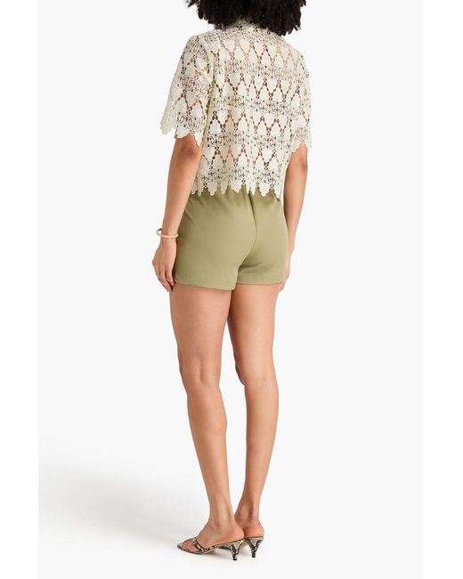 FRAME White Macramé Lace Shirt