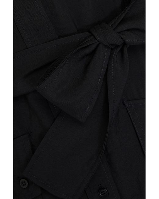 Claudie Pierlot Black Hemdkleid in midilänge aus einer modalmischung