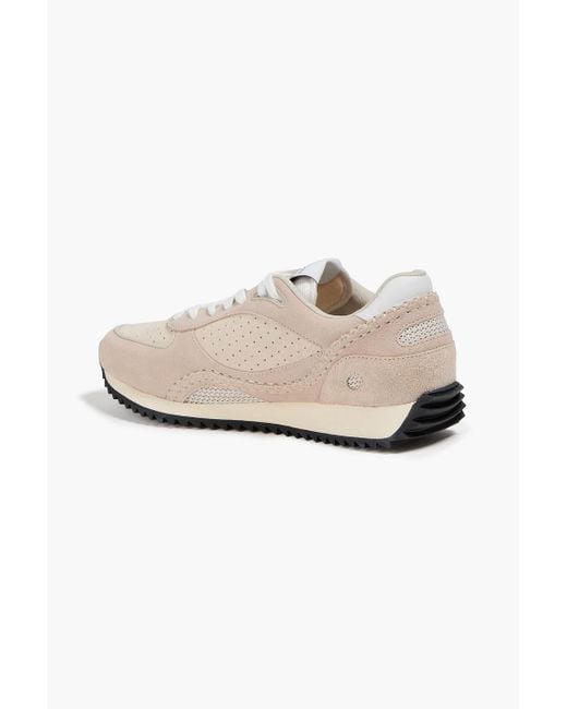 Rag & Bone White Drift Runner Suede Sneakers